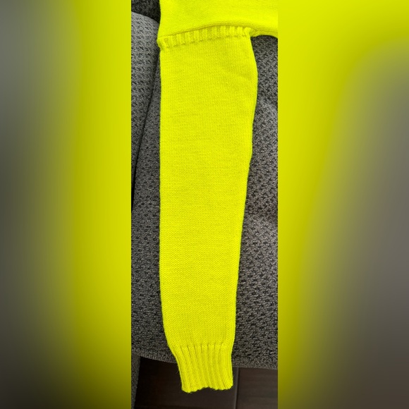 🆕 Molly Goddard Ayla Jumper Lambswool Knit Sweater Neon Yellow XS Retail $580 - Picture 7 of 16